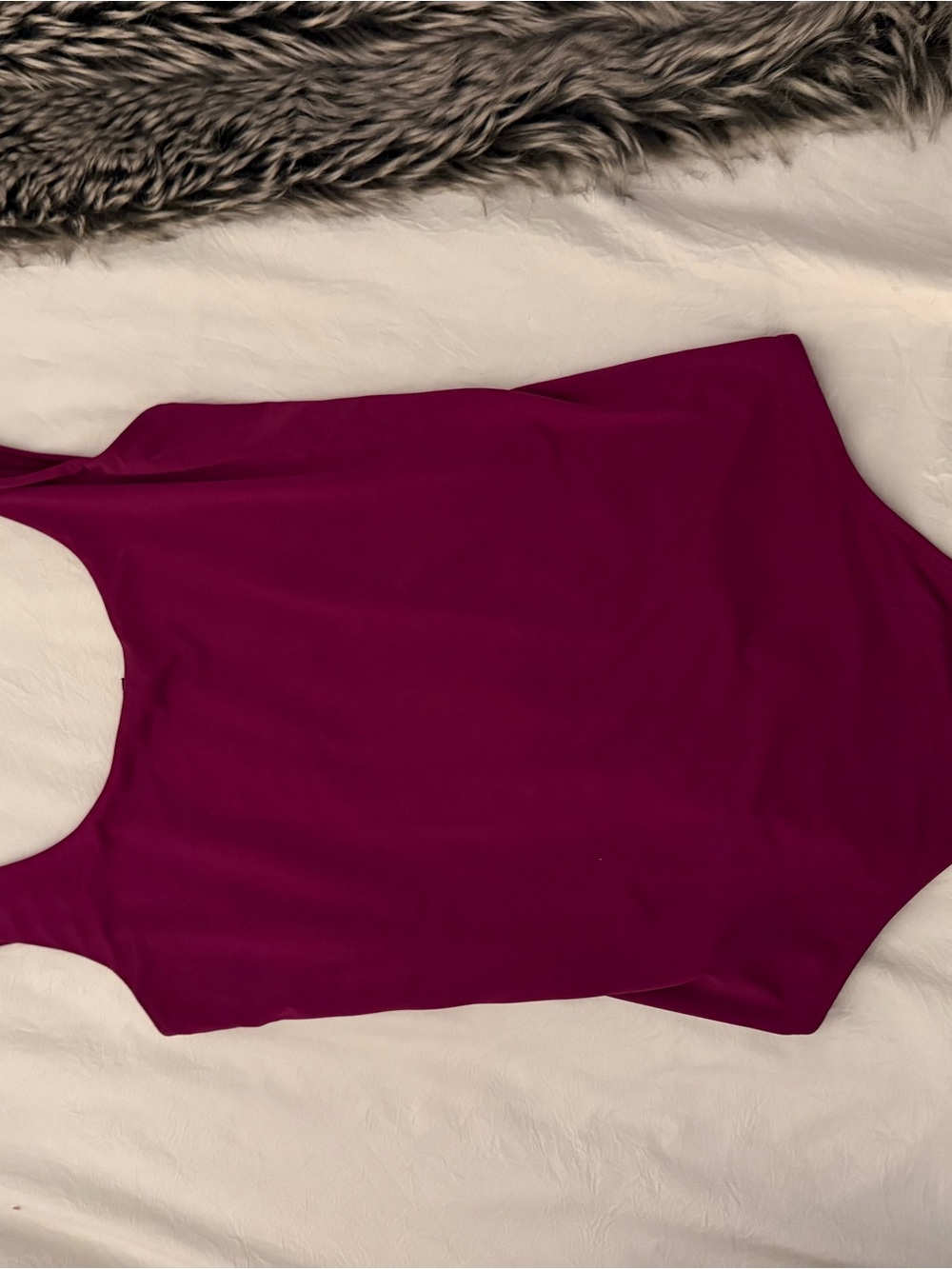 Express Sleeveless Scoop Bodysuit - Deep Magenta